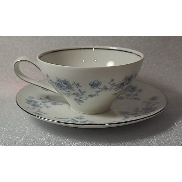 Johann Haviland Bavaria Germany Blue Garland Tea Cup & Saucer - Picture 1 of 6